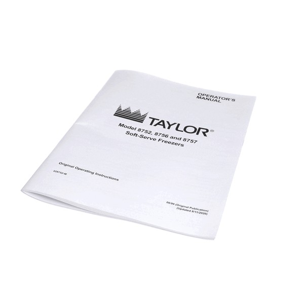 (image for) Taylor Freezer 028752-M MAN-OPER 8752/8756/8757